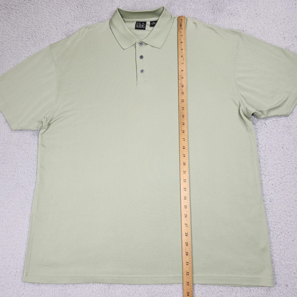 Jos. A. Bank Polo Shirt Mens 2XL XXL Light Green 100% Silk Short Sleeve Golf - Picture 8 of 14